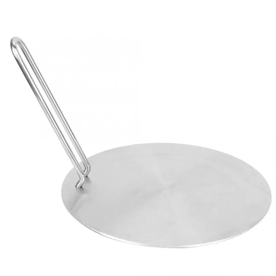 Adaptateur Plaque Induction Robuste en Acier Inoxydable sur fond blanc