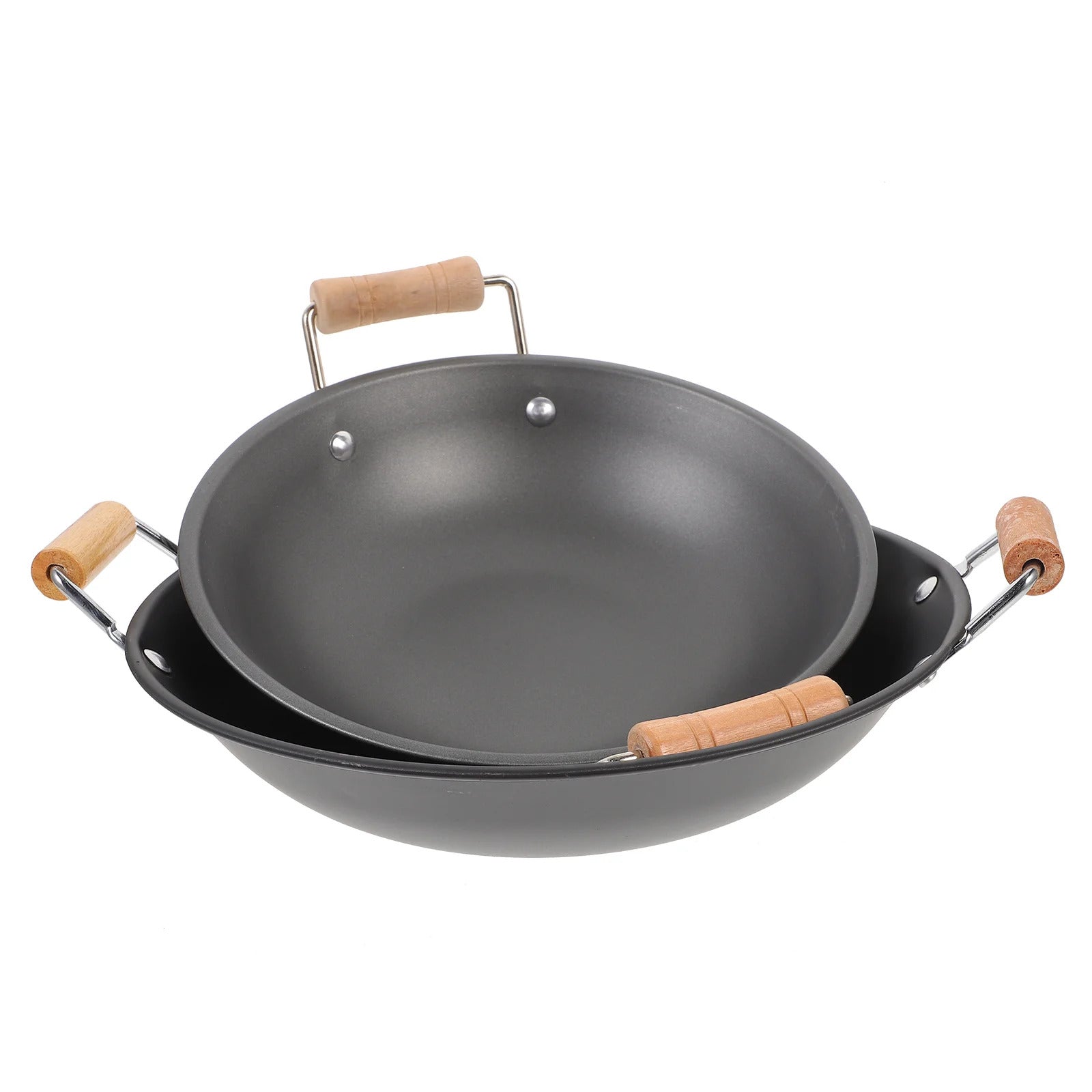 Lot de 2 Poeles à Paella Multiusages en Métal