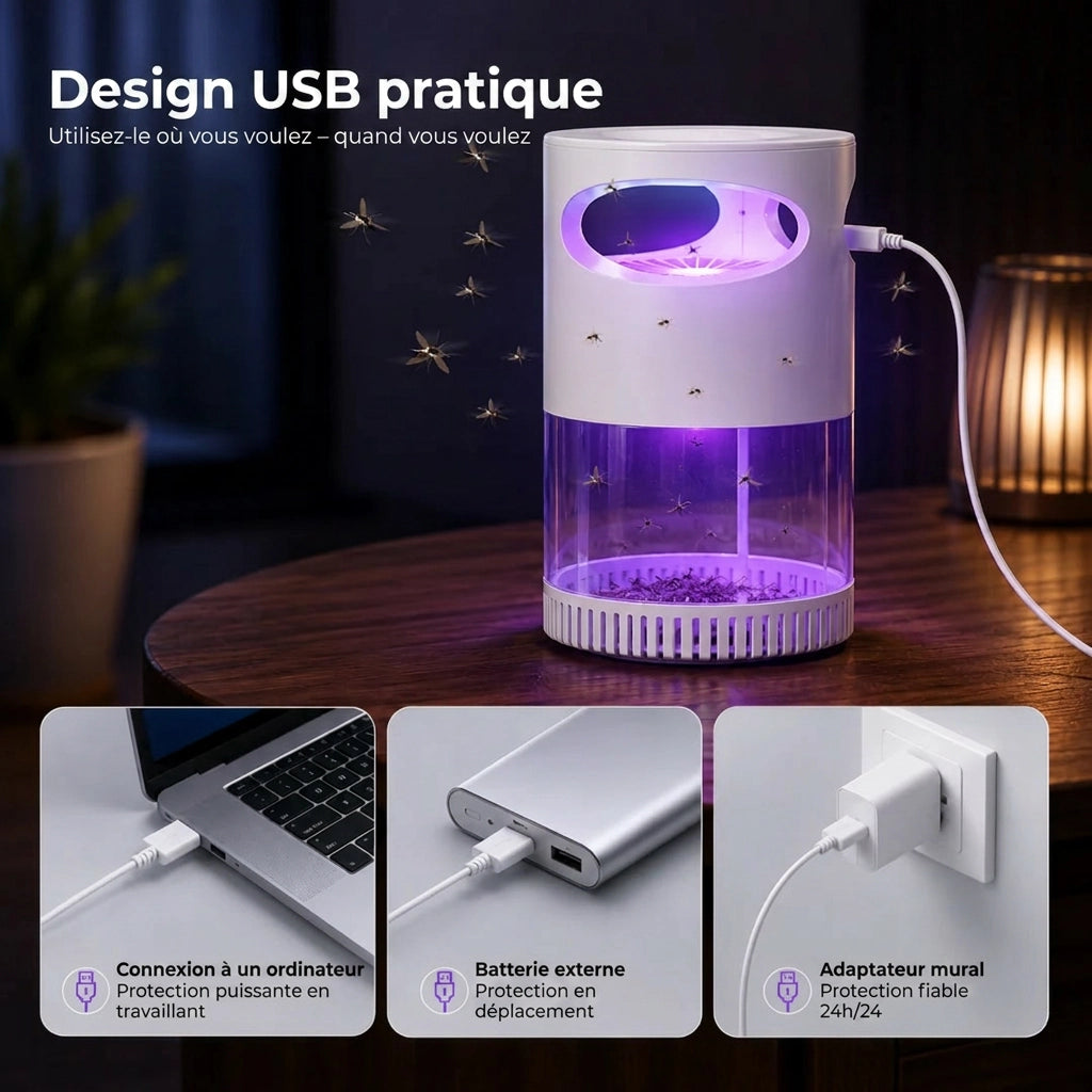 Nokta - Piège à moustiques silencieux à aspiration UV