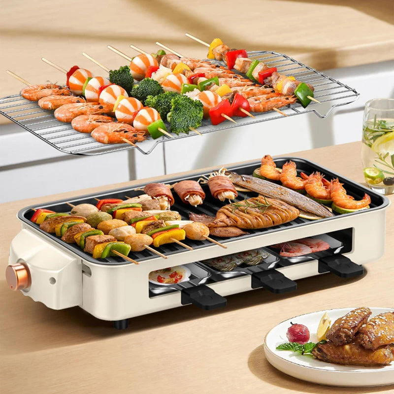 Appareil à Raclette Électrique Antiadhésif Blanc
